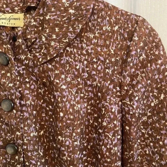 Forman & Gumner Women’s size Small 1960s Vintage Button Down Suit Top - Picture 3 of 7